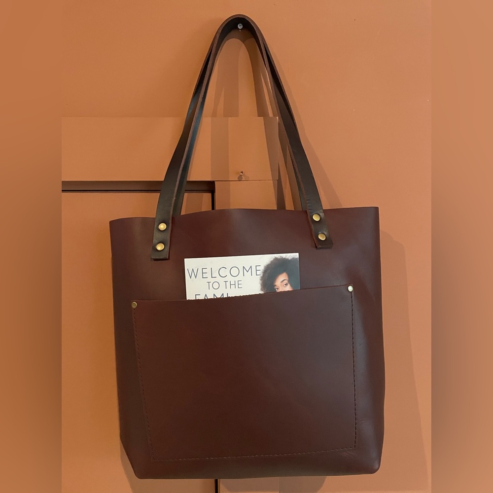 Portland Leather Tote Bag NEW Cognac.